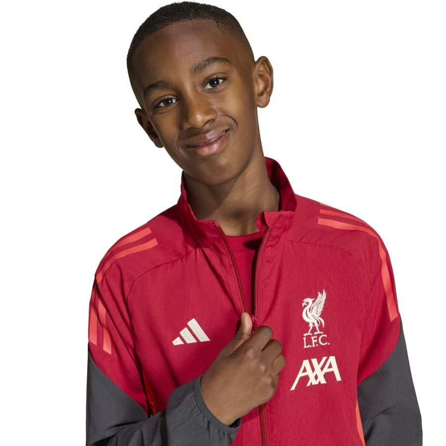 Liverpool Training Jacket Presentation Tiro 25 - Strawberry Red Kids-SoccerKits Hub | Buy Soccer Jerseys Online
